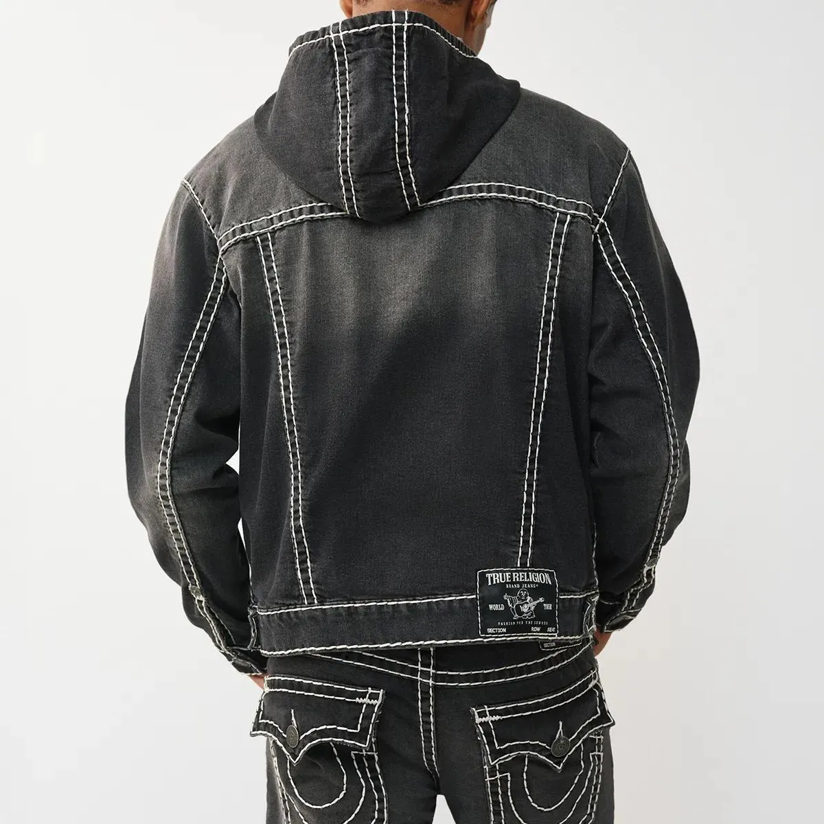 True Religion - Jeansjacke - Größe XL - schwarz – Bild 2