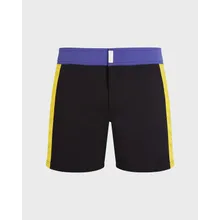Vilebrequin - Color Block Stretch-badeshorts Mit Flachem Bund Für Herren - Bademode - Merle - Schwarz - Größe L Vilebrequin - Color Block Stretch-badeshorts Mit Flachem Bund Für Herren - Bademode - Merle - Schwarz - Größe L