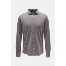 Fedeli - Herren - Piqué-Hemd %27Steve%27 schmaler Kragen grau Fedeli - Herren - Piqué-Hemd %27Steve%27 schmaler Kragen grau