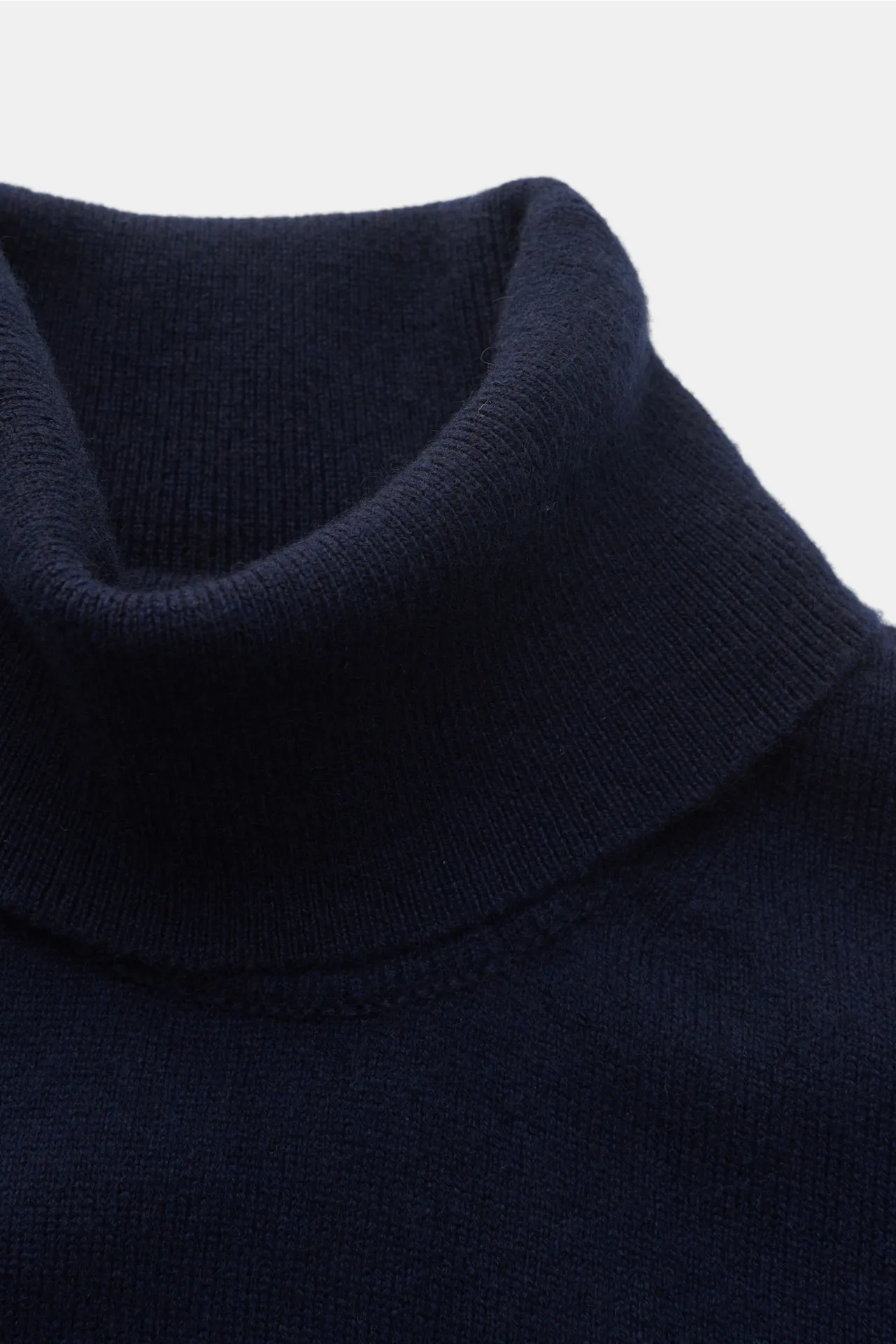 Fedeli - Herren - Cashmere Rollkragenpullover 'Derby' navy – Bild 2