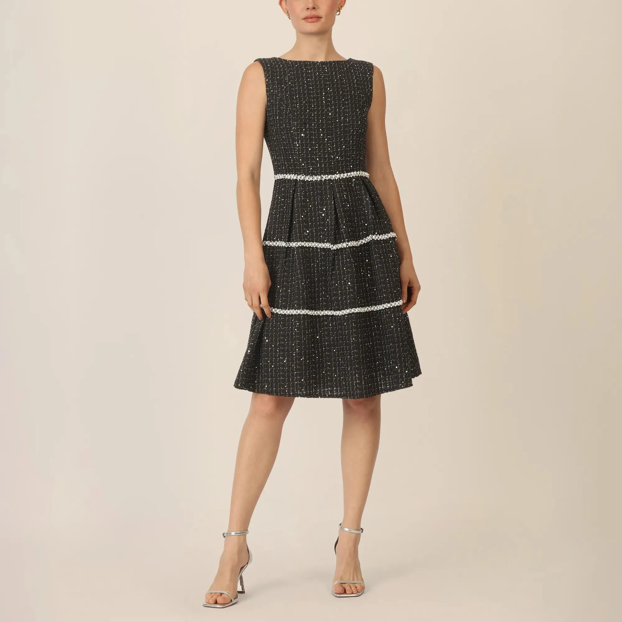Apart - Bouclé Kleid - Größe 40 - schwarz – Bild 4