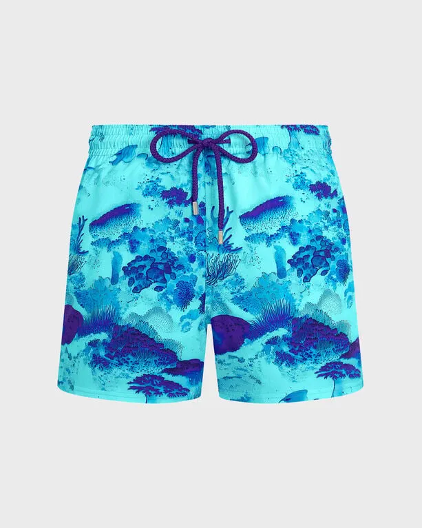 Vilebrequin - Kurze Coral Reef Stretch-badeshorts Für Herren - Bademode - Monrise - Blau - Größe 5XL Vilebrequin - Kurze Coral Reef Stretch-badeshorts Für Herren - Bademode - Monrise - Blau - Größe 5XL