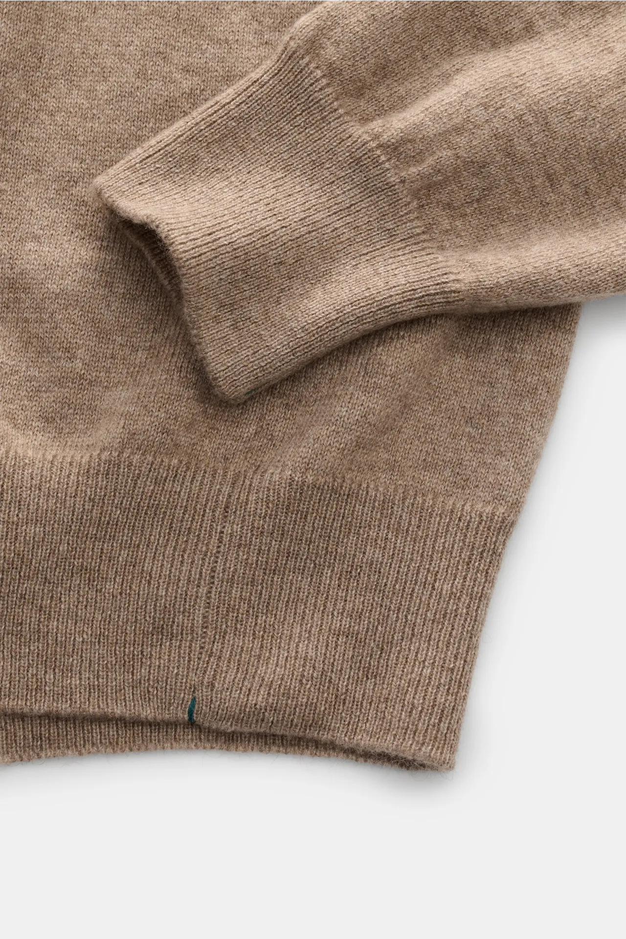 Fioroni - Herren - Cashmere Rundhalspullover taupe meliert – Bild 3