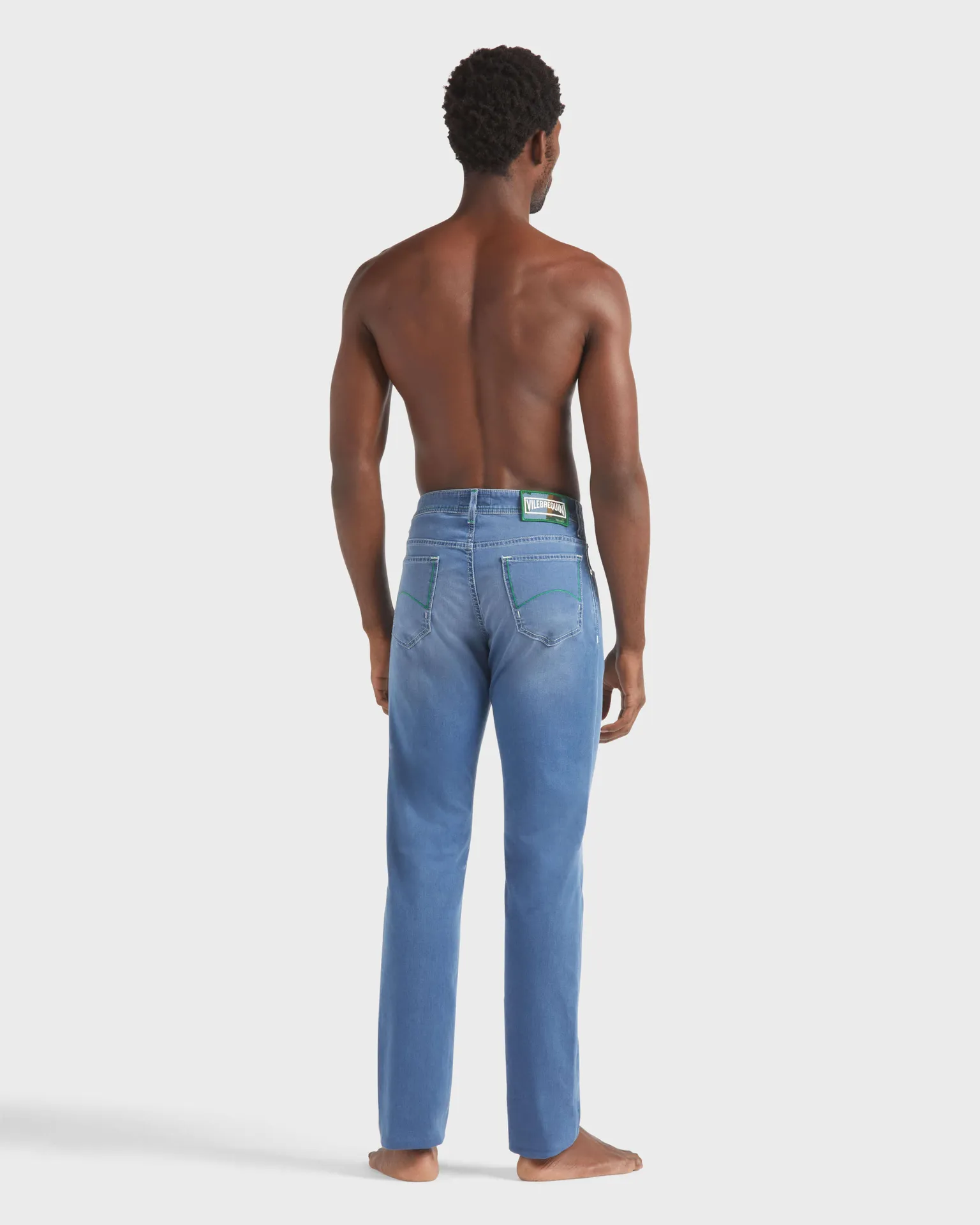 Vilebrequin - Palms Offset Denimhose Mit 5-taschen-design Für Herren - Jeanshose - Gbetta18 - Blau - Größe 40 – Bild 4