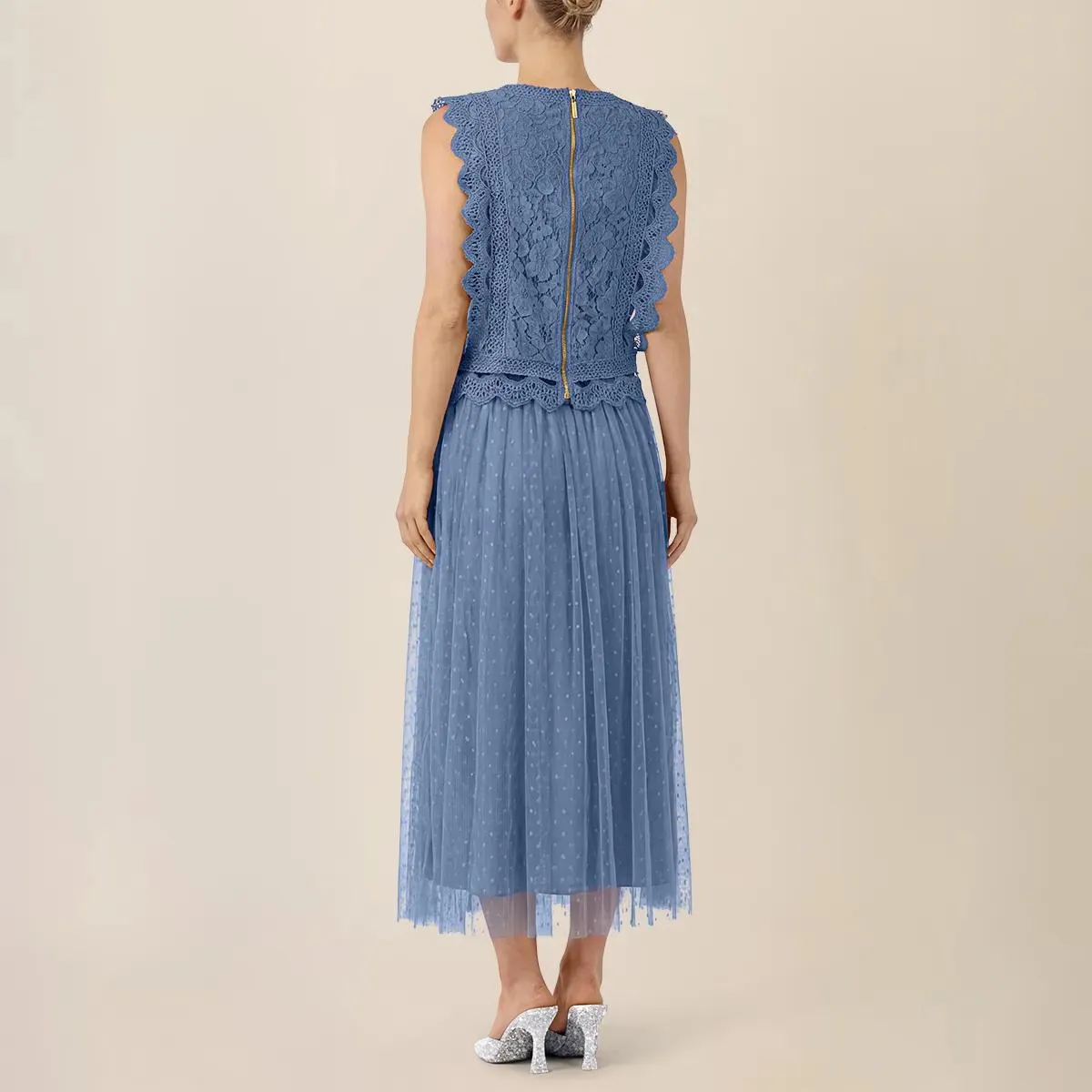 Apart - Tüllrock - Größe 40 - blau – Bild 2