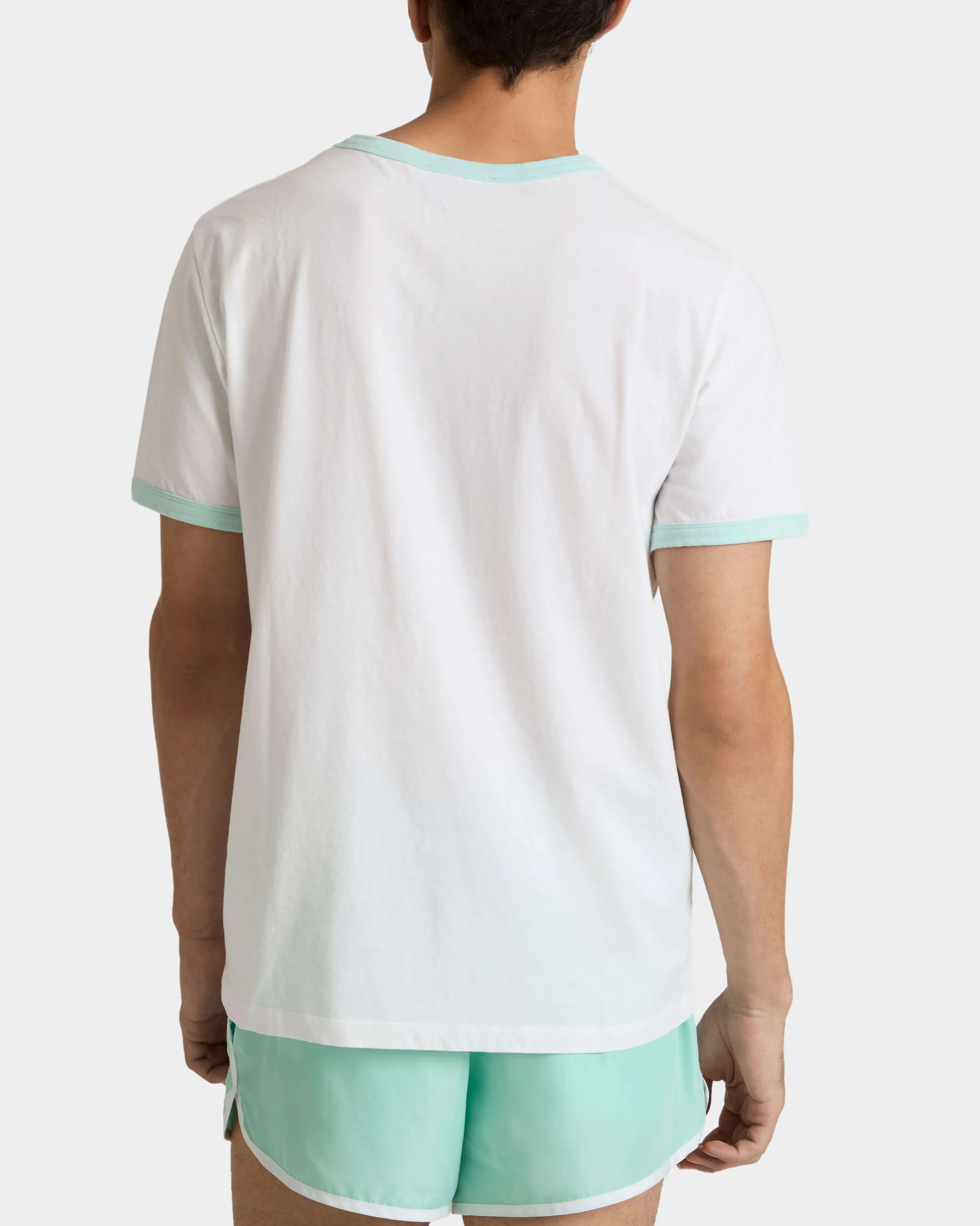 Vilebrequin - T-shirt Aus Leichtem Baumwolljersey Mit Zweifarbigem Logo Für Herren - T-shirt - Partisol - Blau - Größe XL – Bild 4