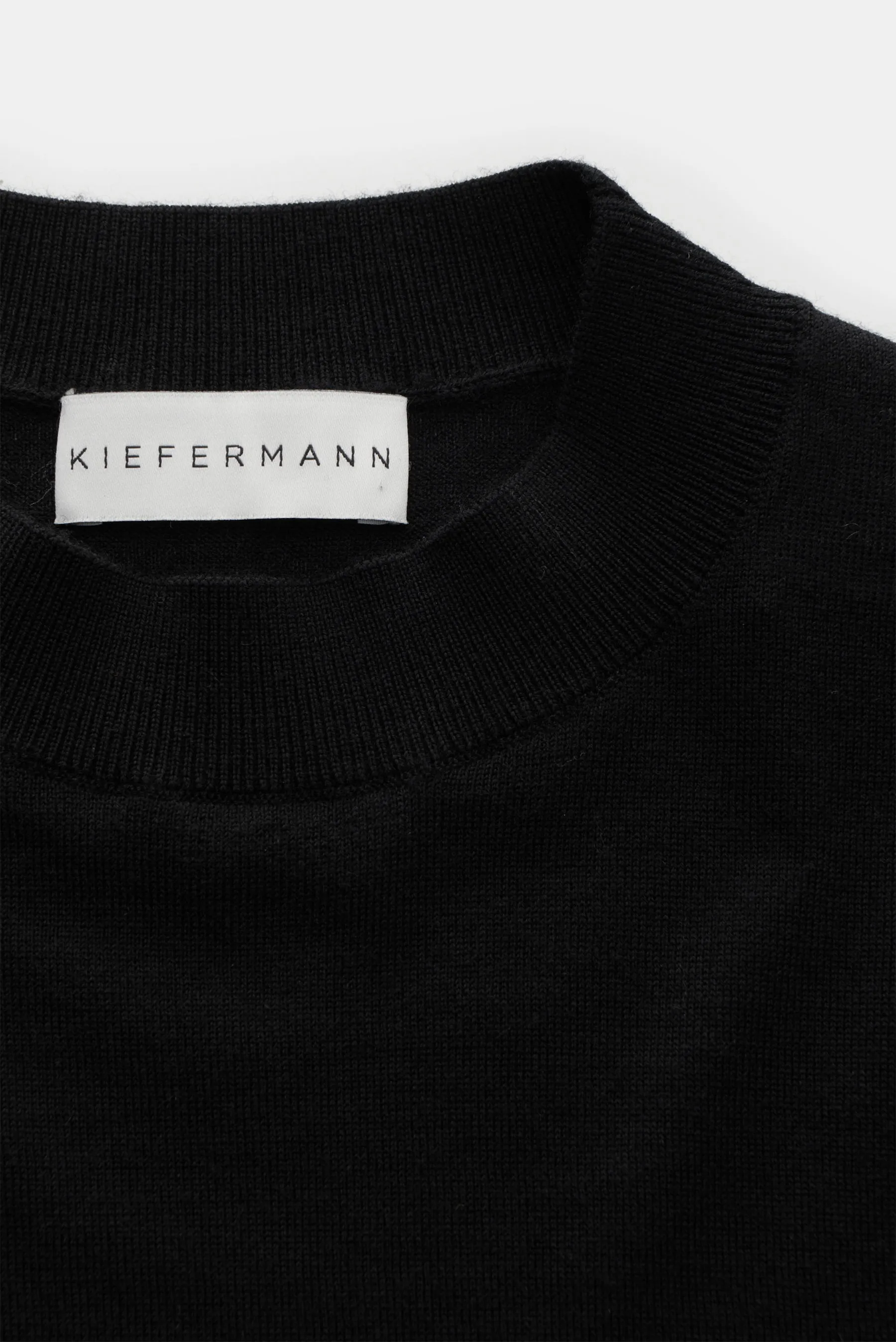 Kiefermann - Herren - Merino Feinstrick-Pullover schwarz – Bild 2