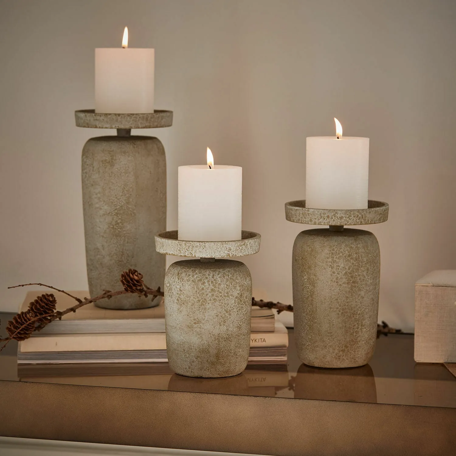 Kerzenhalter 3er Set Amsley – Bild 2