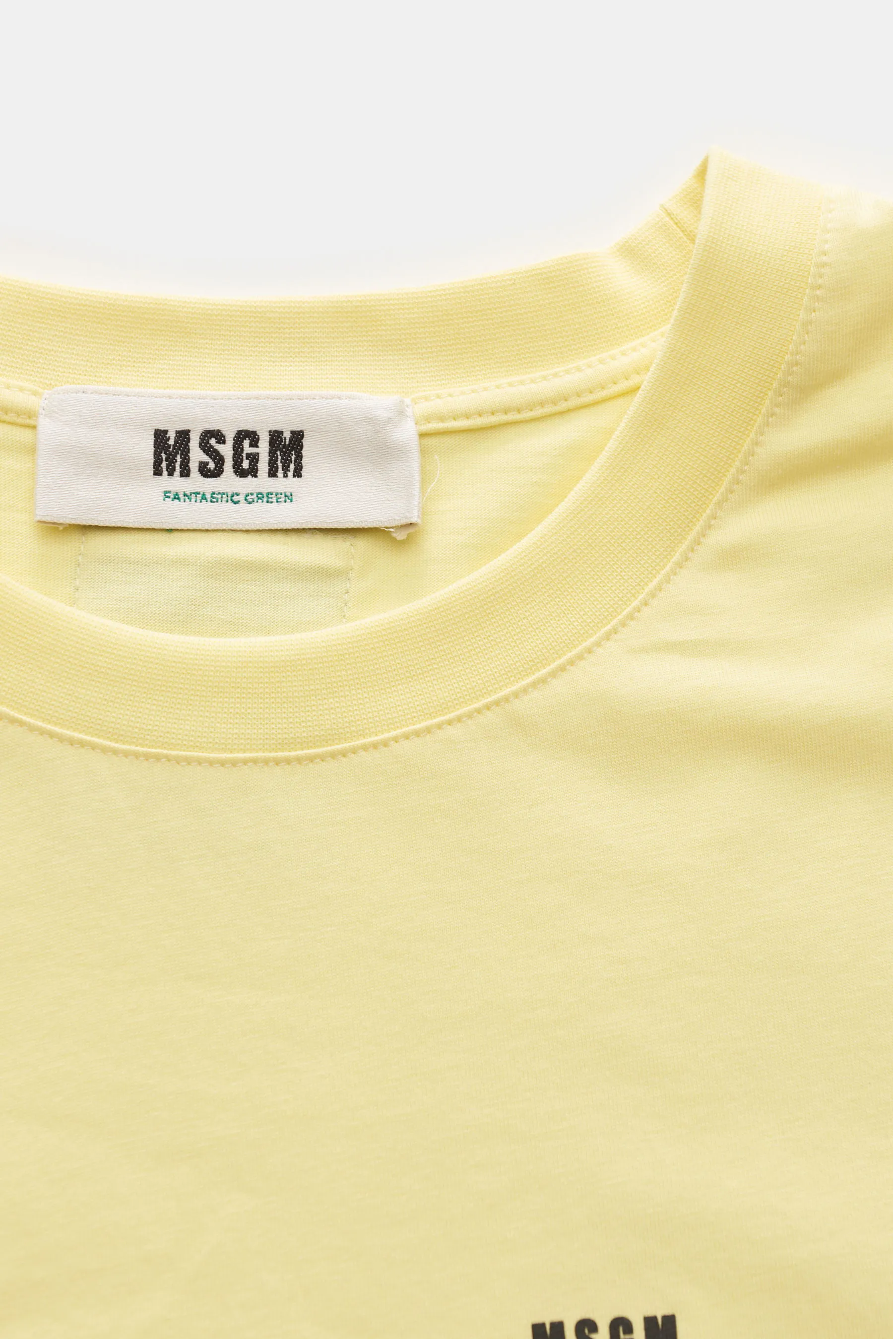 MSGM - Herren - Rundhals-T-Shirt hellgelb – Bild 2