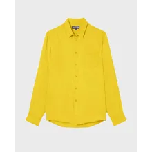 Vilebrequin - Solid Hemd Aus Leinen Für Herren - Hemd - Caroubis - Gelb - Größe M Vilebrequin - Solid Hemd Aus Leinen Für Herren - Hemd - Caroubis - Gelb - Größe M