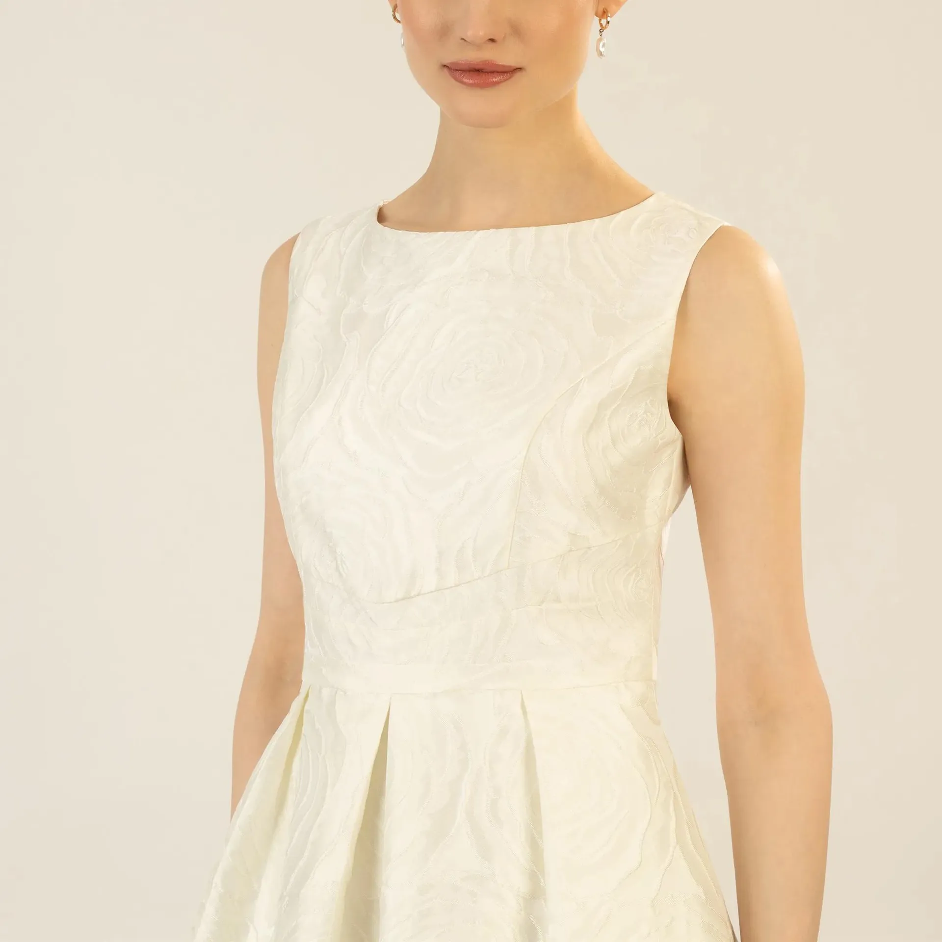 Apart - langes Hochzeitskleid - Größe 46 - creme – Bild 3