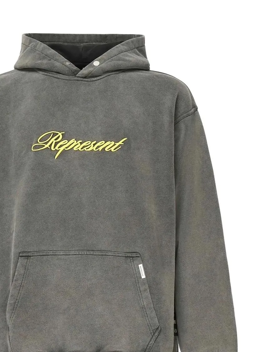 Represent - script logo hoodie divers - Größe XL - grau – Bild 2