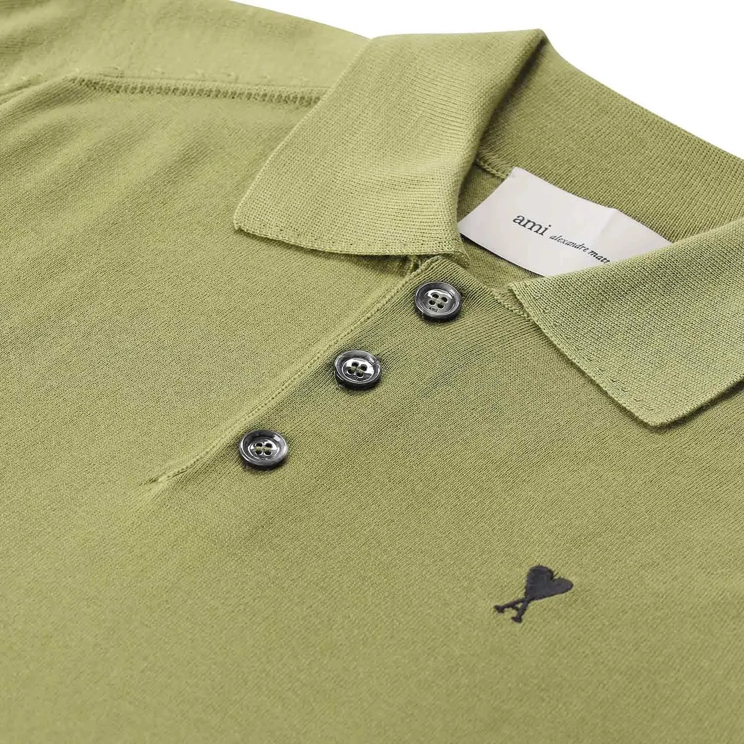 AMI Paris - Poloshirt mit Logo - Größe L - grün – Bild 2