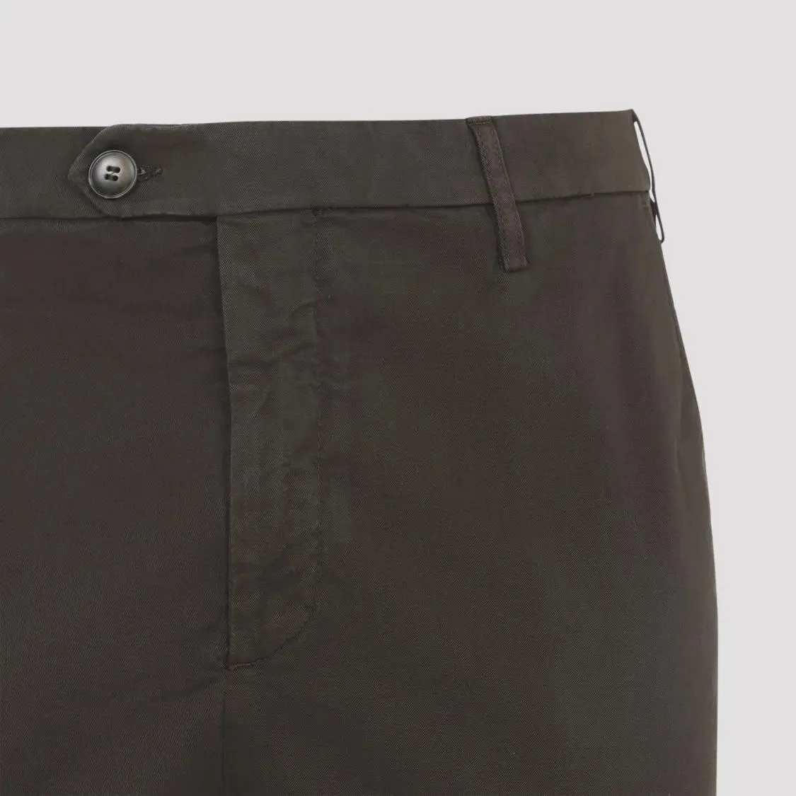 Canali - Classic Brown Cotton Chino Pants - Größe 54 - schwarz – Bild 2