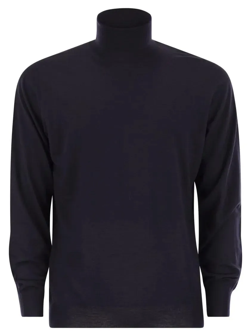 Fedeli - Superfine Wool Turtleneck Derby - Größe 56 - schwarz Fedeli - Superfine Wool Turtleneck Derby - Größe 56 - schwarz