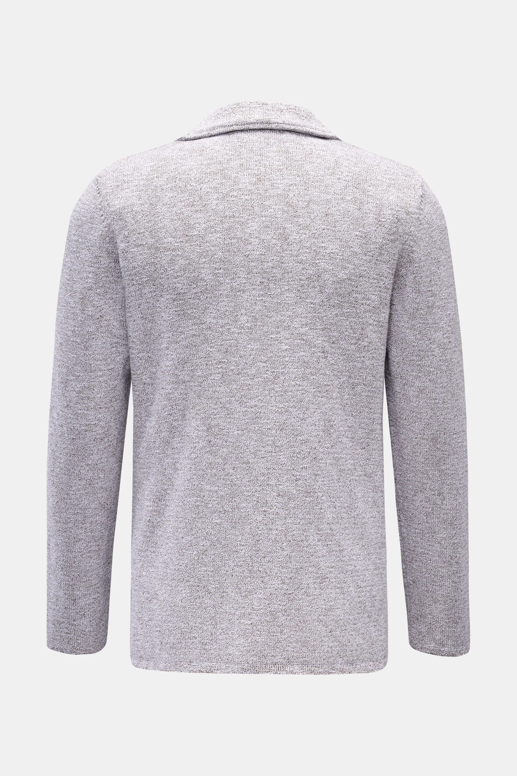 Maurizio Baldassari - Herren - Strickblazer braun/weiß meliert – Bild 3