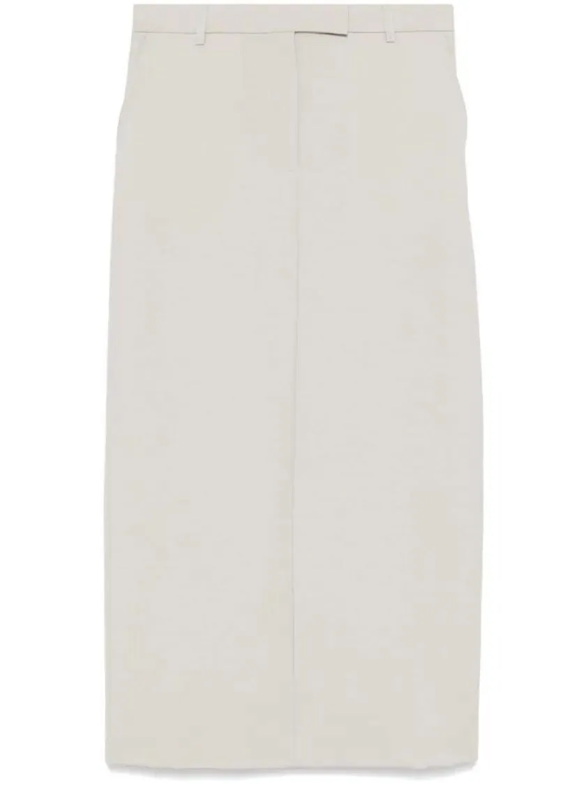 Officine Generale - Light Grey Wool Skirt - Größe M - grau Officine Generale - Light Grey Wool Skirt - Größe M - grau