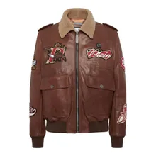 Philipp Plein - Lederjacke - Größe XL - braun Philipp Plein - Lederjacke - Größe XL - braun