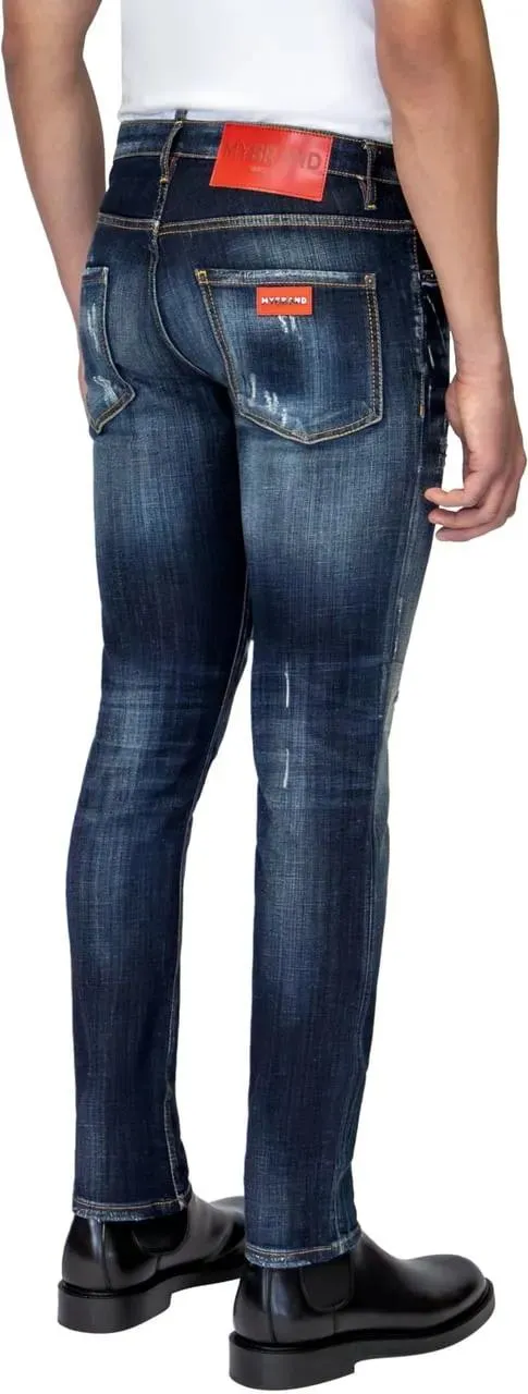 My Brand - MYBRAND RED ON BLUE JEANS BLUE - Größe 36 - blue – Bild 4