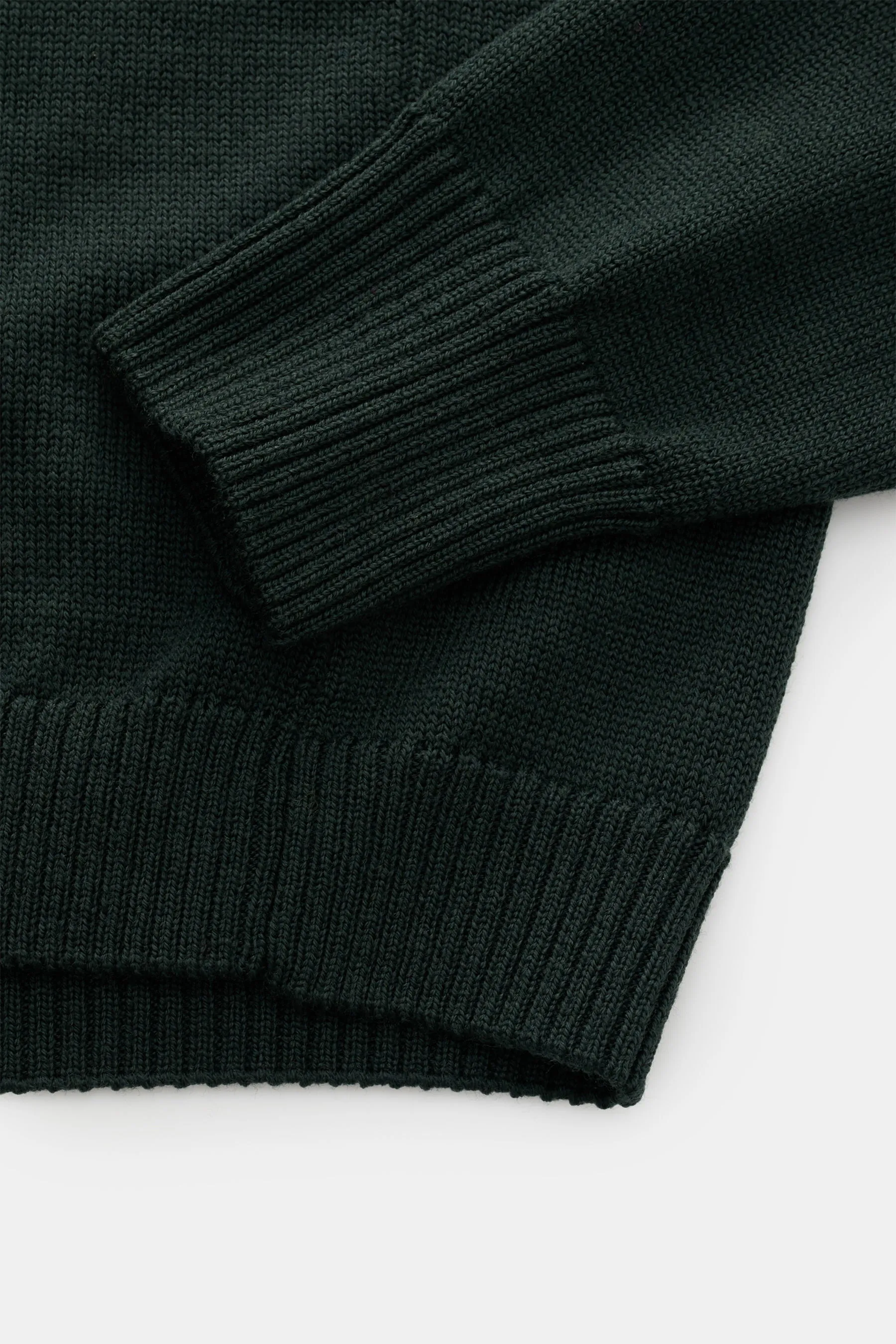 B.F. Knitwear - Herren - Merino Rollkragenpullover dunkelgrün – Bild 3