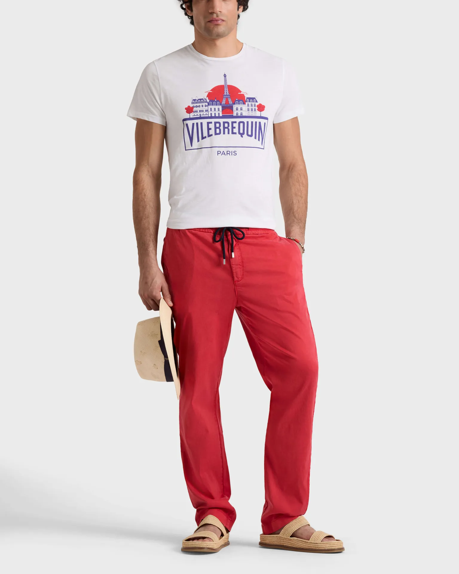 Vilebrequin - Hose Aus Tencel-satin Mit Elastischem Bund Für Herren - Jeanshose - Clemence - Rot - Größe 32 – Bild 3