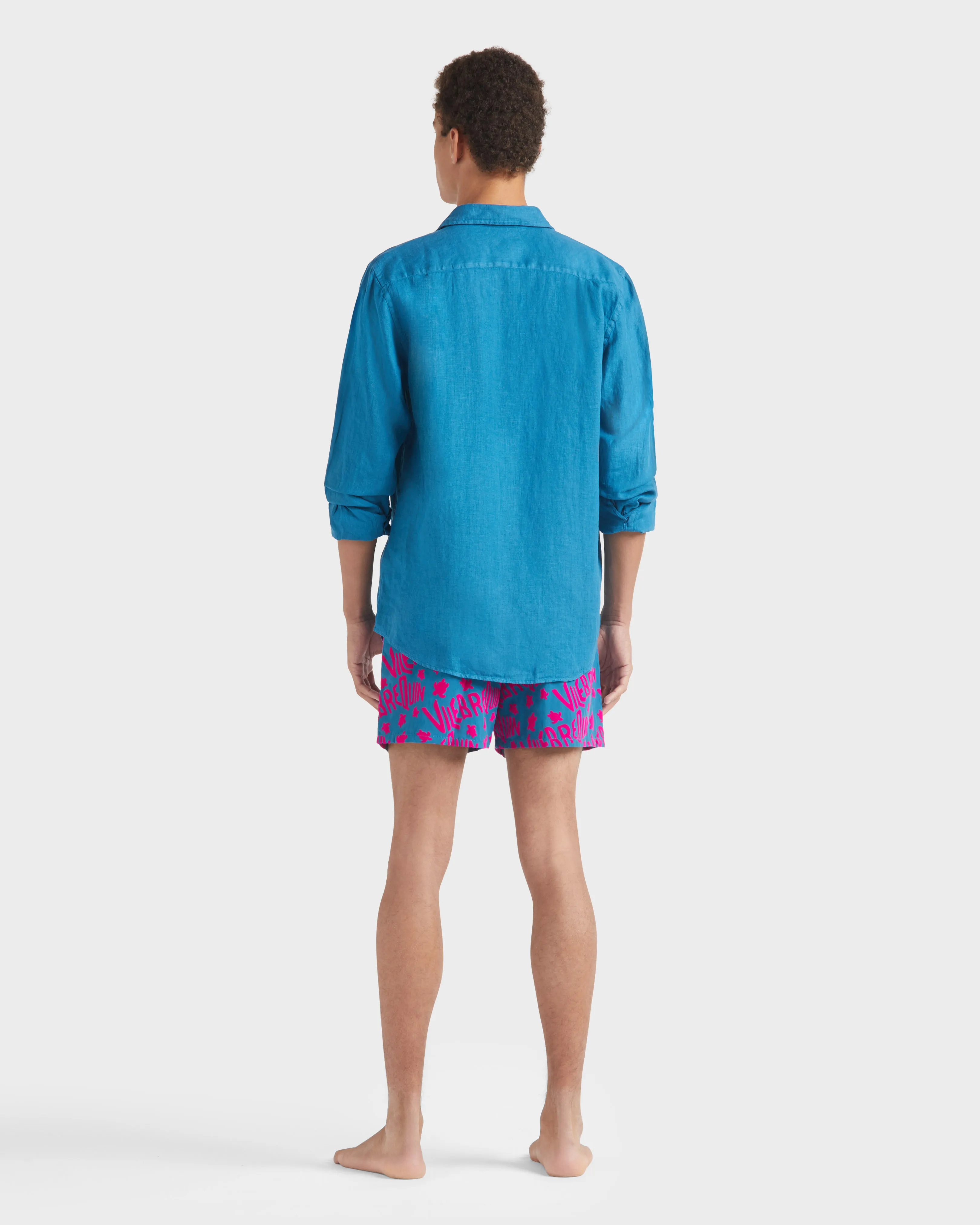 Vilebrequin - Solid Hemd Aus Leinen Für Herren - Hemd - Caroubis - Blau - Größe S – Bild 4