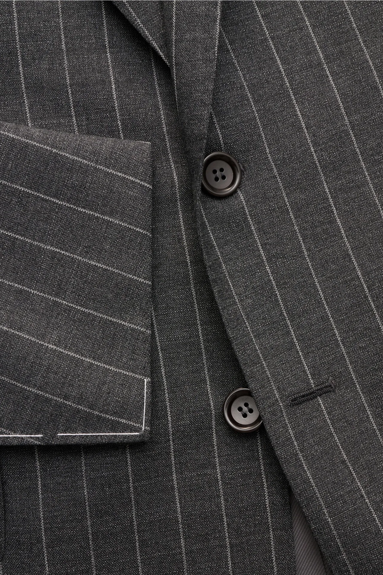 Stile Latino - Herren - Anzug 'Vincenzo' dunkelgrau/hellgrau gestreift – Bild 2