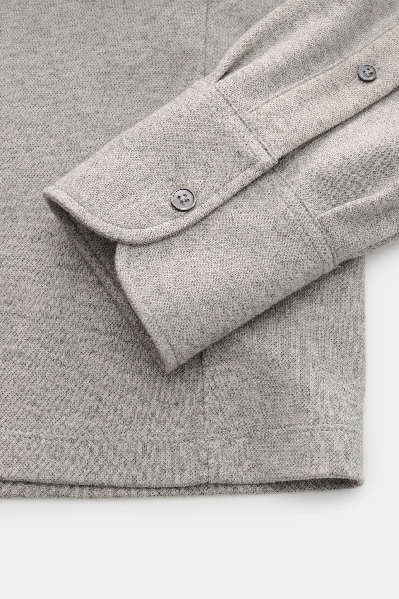 The Product is the Hero - Herren - Longsleeve-Poloshirt grau meliert – Bild 3