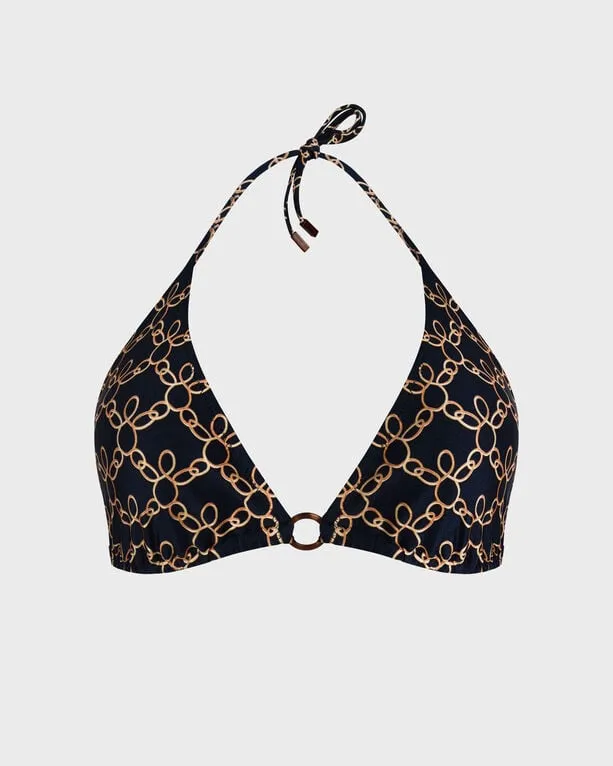 Vilebrequin - Turtles Chain Triangel-bikinioberteil Für Damen - Bademode - Flox - Blau - Größe M Vilebrequin - Turtles Chain Triangel-bikinioberteil Für Damen - Bademode - Flox - Blau - Größe M