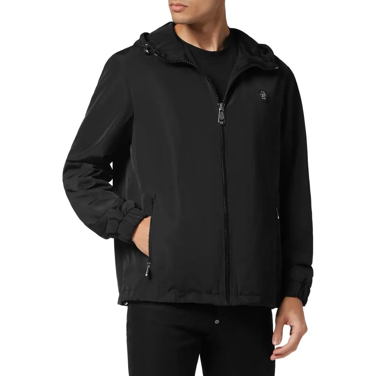 Philipp Plein - Nylon Jacke - Größe M - schwarz – Bild 4