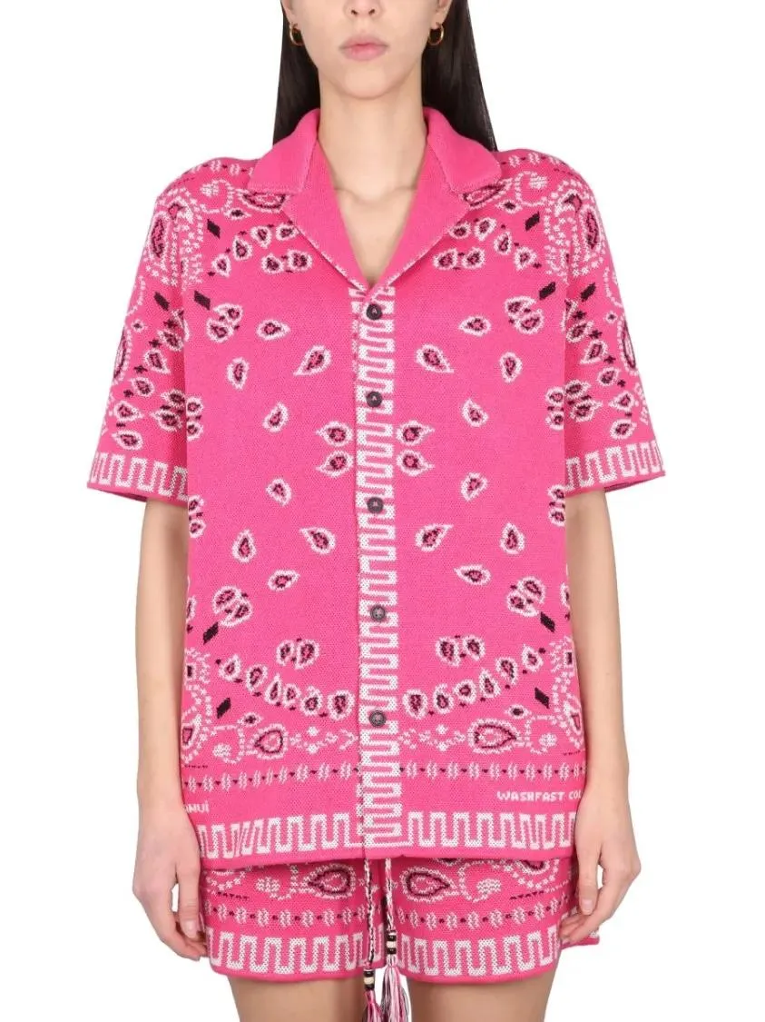 Alanui - Bandana Print Shirt With Classic Collar - Größe S - pink Alanui - Bandana Print Shirt With Classic Collar - Größe S - pink
