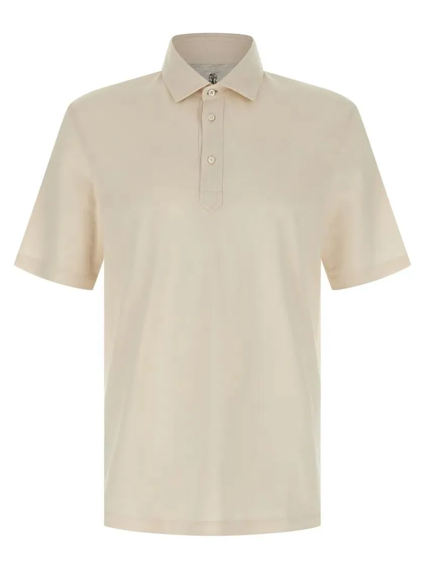 Brunello Cucinelli - Classic Cotton Jersey Polo Shirt - Größe L - beige Brunello Cucinelli - Classic Cotton Jersey Polo Shirt - Größe L - beige