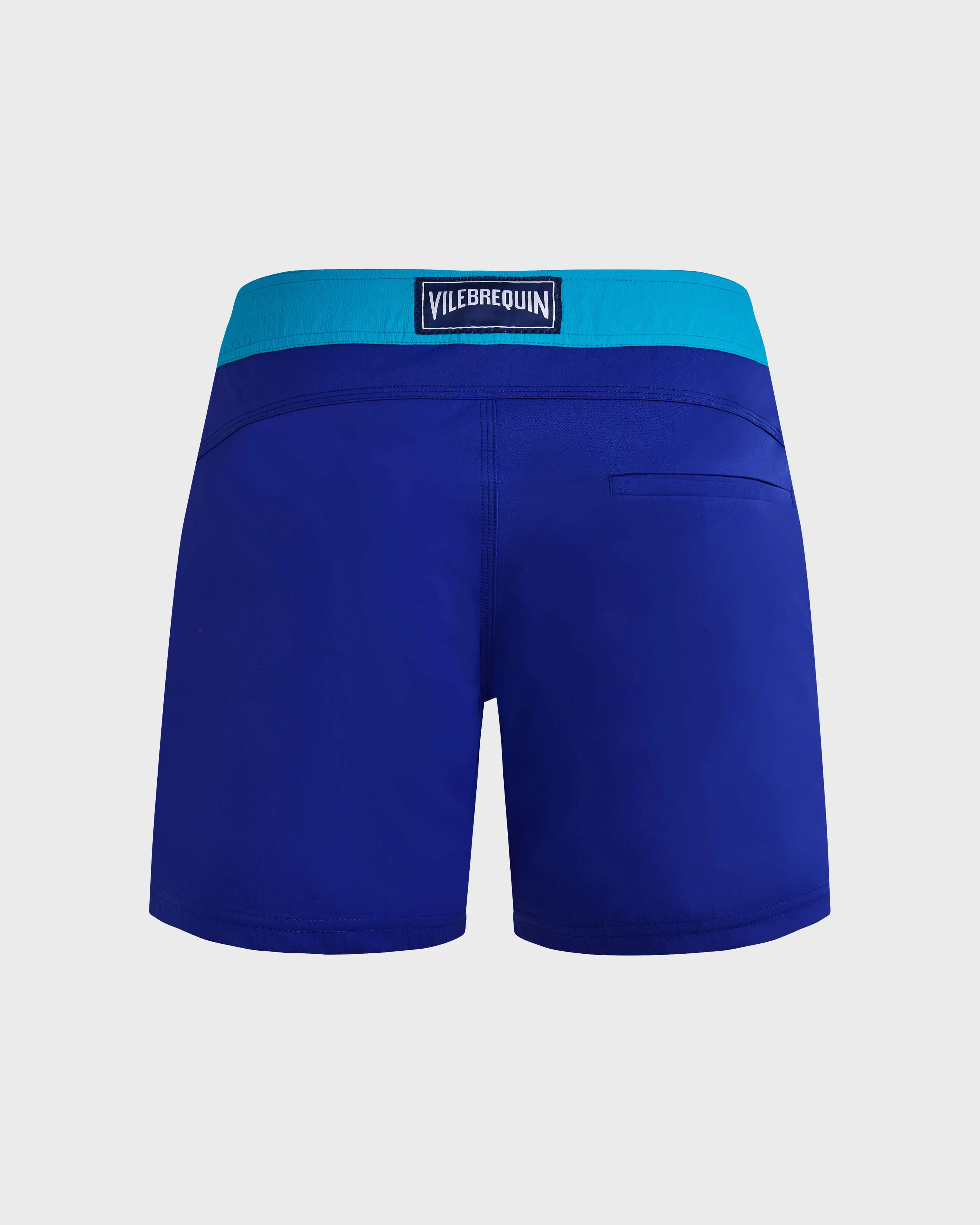 Vilebrequin - Color Block Stretch-badeshorts Mit Flachem Bund Für Herren - Bademode - Merle - Blau - Größe L – Bild 2