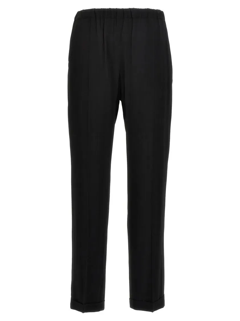 Alberto Biani - Crepe Georgette Pants - Größe 44 - schwarz Alberto Biani - Crepe Georgette Pants - Größe 44 - schwarz