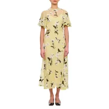 Erdem - Yellow Midi Cocktail Dress - Größe 10 - gelb Erdem - Yellow Midi Cocktail Dress - Größe 10 - gelb