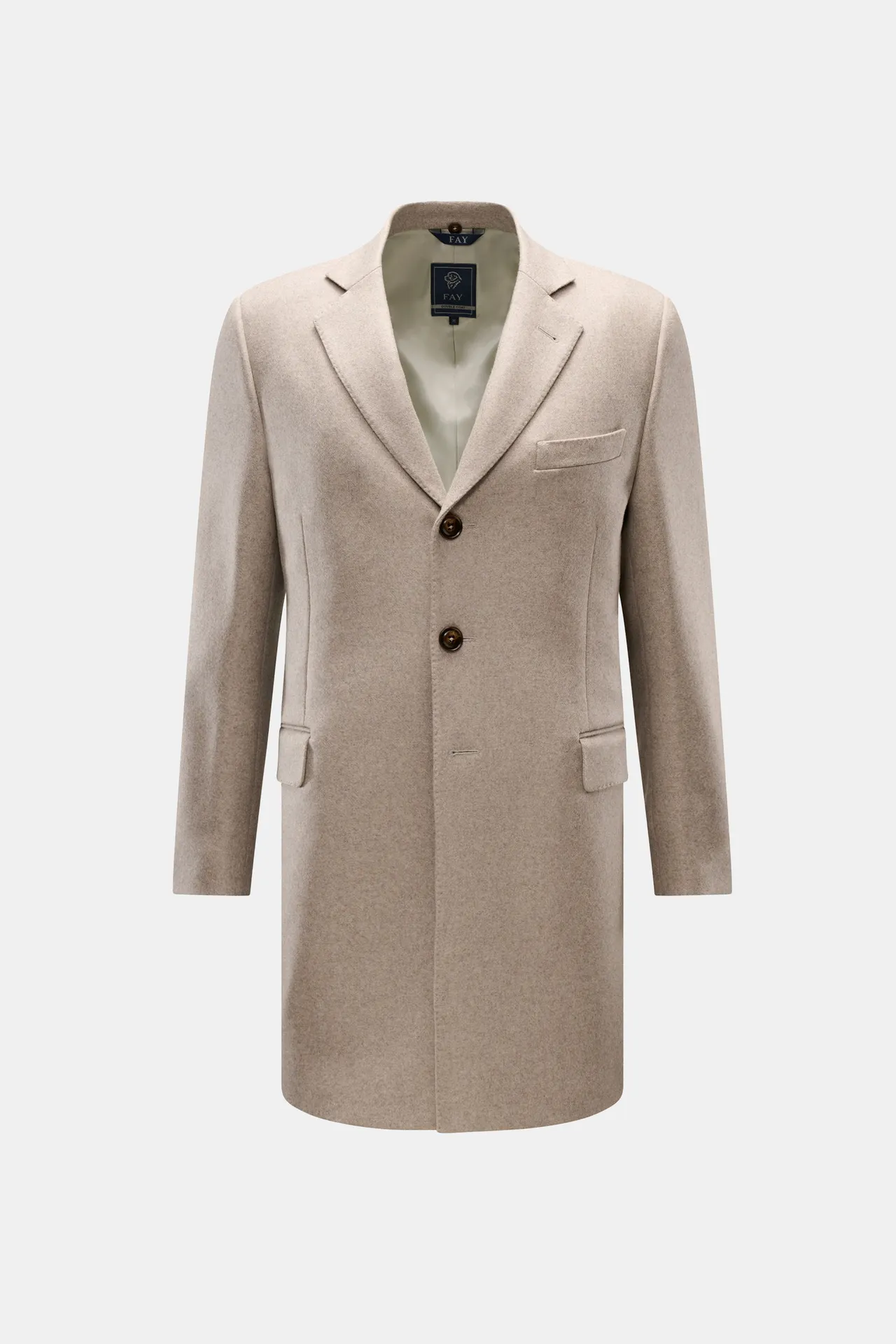 Fay - Herren - Mantel 'Double Coat' mit Weste beige – Bild 8