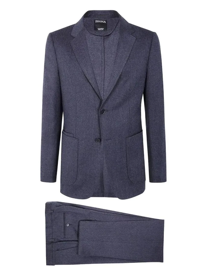 Ermenegildo Zegna - Tailored Two-Piece Suit With Classic Notch Lapel - Größe 56 - grau Ermenegildo Zegna - Tailored Two-Piece Suit With Classic Notch Lapel - Größe 56 - grau