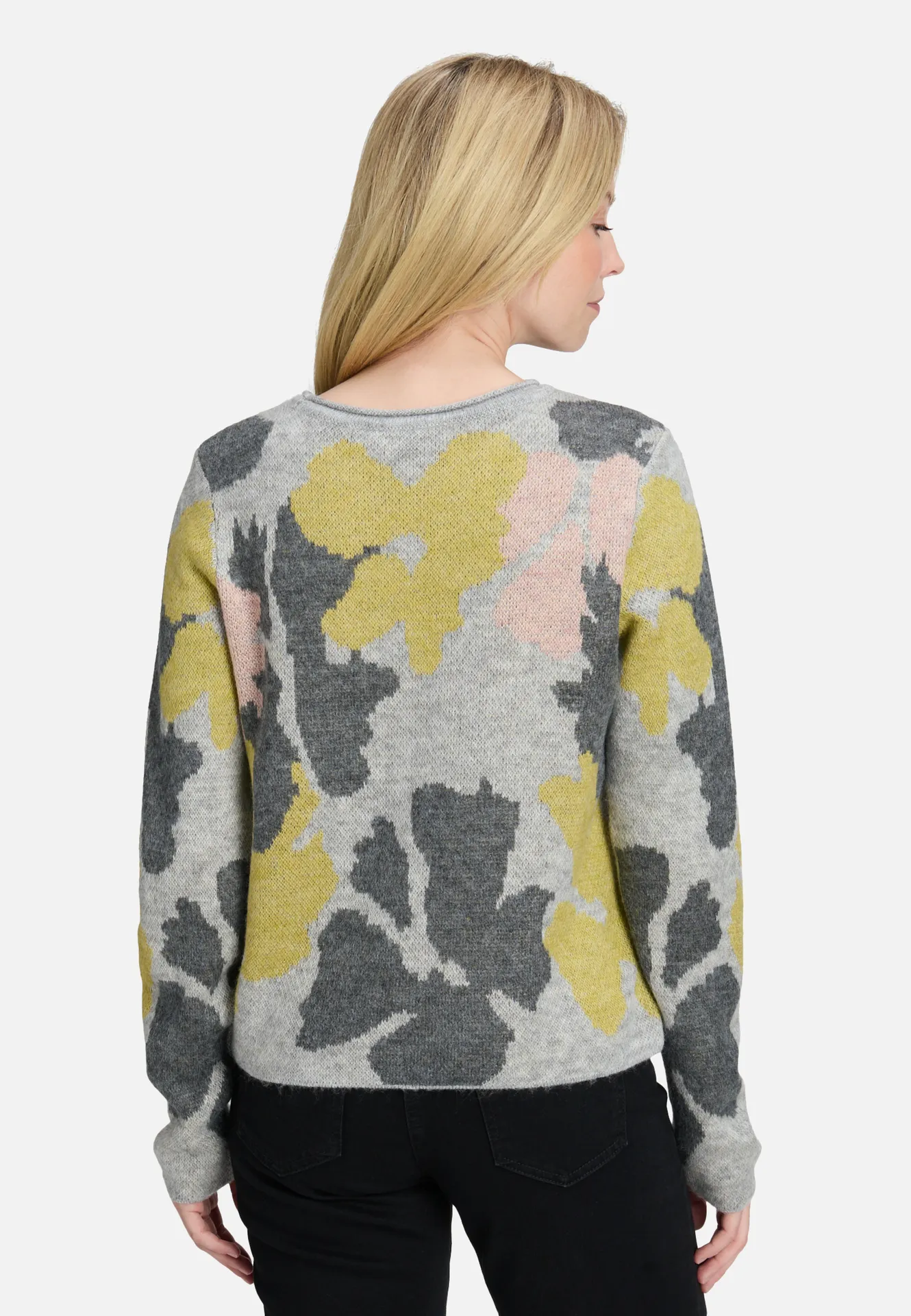 Grobstrick-Pullover mit Jacquard Grobstrick-Pullover mit Jacquard