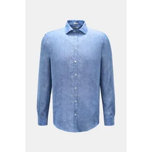 Massimo Alba - Herren - Leinenhemd %27Canary%27 Haifisch-Kragen blau Massimo Alba - Herren - Leinenhemd %27Canary%27 Haifisch-Kragen blau