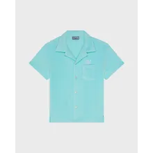 Vilebrequin - Besticktes Turtle Bowling-hemd Aus Frottee Für Jungen - Hemd - Gunther - Blau - Größe 14 Vilebrequin - Besticktes Turtle Bowling-hemd Aus Frottee Für Jungen - Hemd - Gunther - Blau - Größe 14