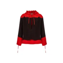 Salvatore Ferragamo - Fallen Hooded Blouse With Side Splits - Größe 48 - schwarz Salvatore Ferragamo - Fallen Hooded Blouse With Side Splits - Größe 48 - schwarz