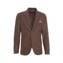 Bob - Houndstooth Pattern Blazer With Single-Button Clos - Größe 52 - grau Bob - Houndstooth Pattern Blazer With Single-Button Clos - Größe 52 - grau