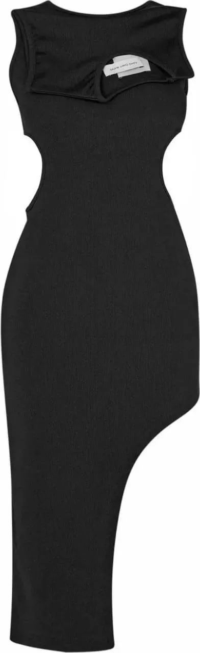 FENG CHEN WANG - Double Collar Dress - Größe M - schwarz – Bild 4