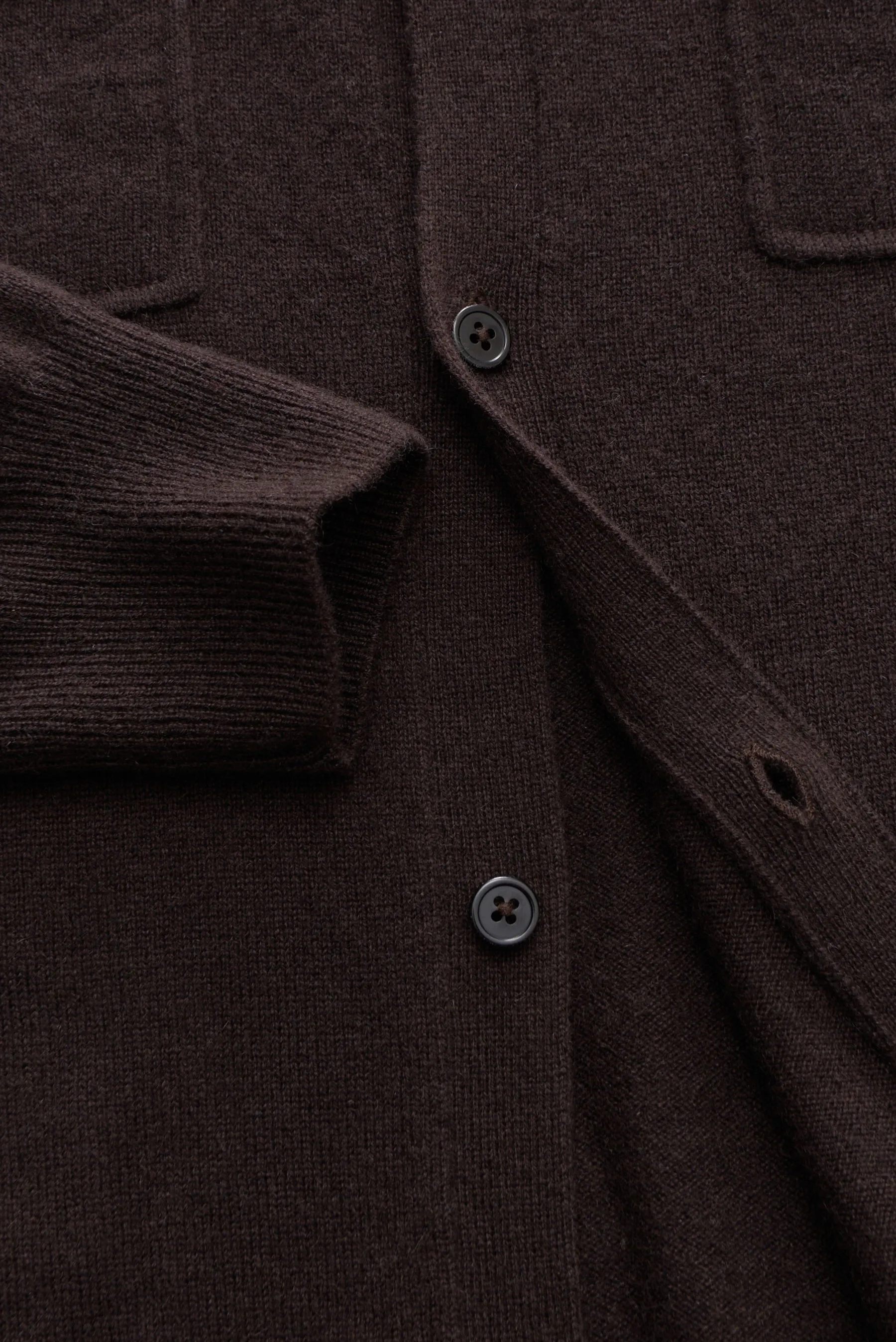 von Braun - Herren - Cashmere Cardigan dunkelbraun – Bild 3