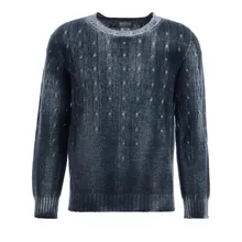 WLNS WELLNESS CASHMERE - CREWNECK Zopf Pullover - Größe 48 - grau WLNS WELLNESS CASHMERE - CREWNECK Zopf Pullover - Größe 48 - grau