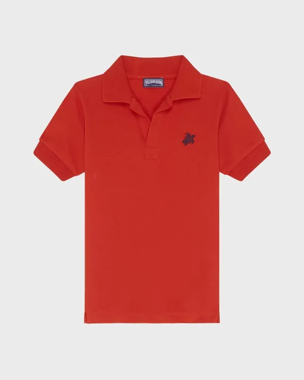 Vilebrequin - Polohemd Aus Baumwollpikee Mit Aufgestickter Schildkröte Für Jungen - Polohemd - Gemimi - Rot - Größe 6 Vilebrequin - Polohemd Aus Baumwollpikee Mit Aufgestickter Schildkröte Für Jungen - Polohemd - Gemimi - Rot - Größe 6