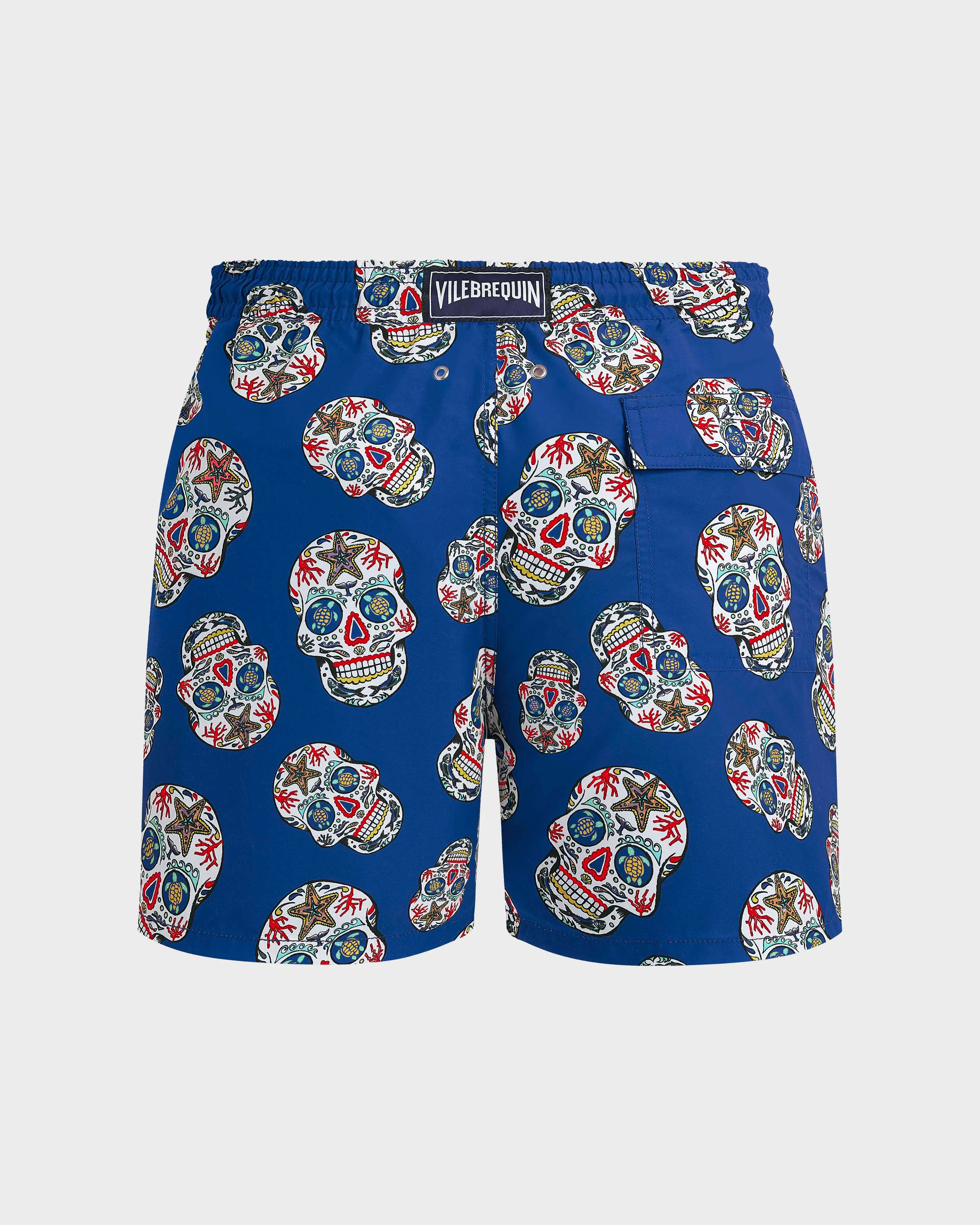 Vilebrequin - Kurze Día De Muertos Stretch-badeshorts Für Herren - Bademode - Monrise - Blau - Größe XL – Bild 2