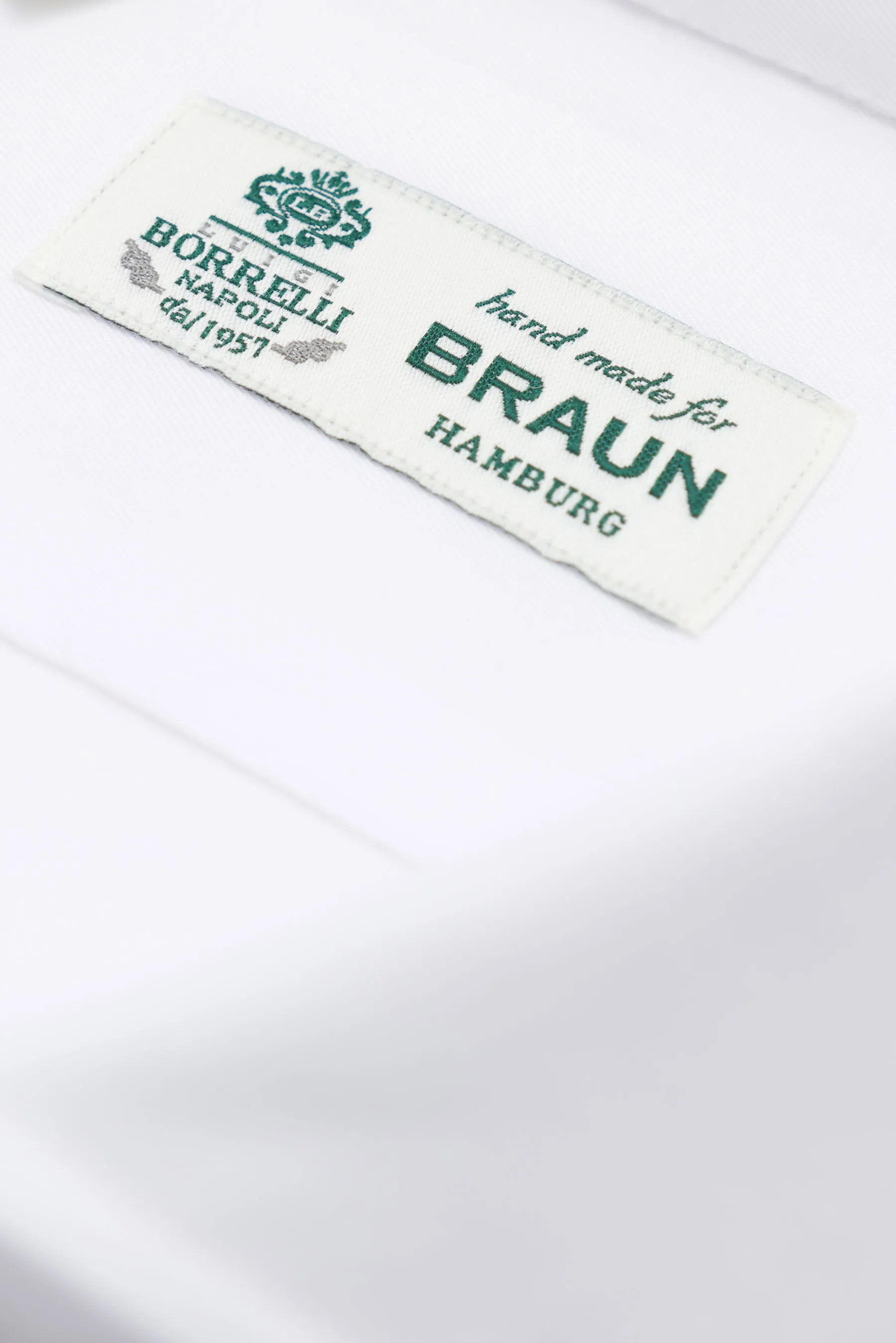 Borrelli - Herren - Business Hemd 'Nando' Haifisch-Kragen weiß – Bild 3