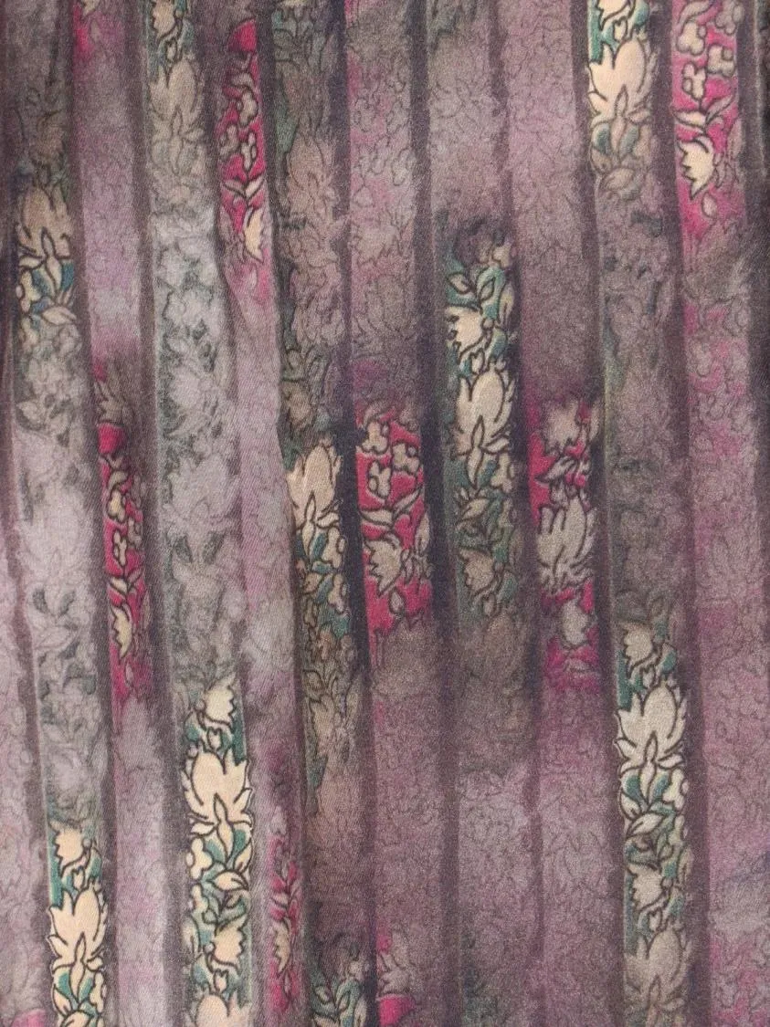 Paris Best - Floral Motif Shirt In Brown Viscose - Größe M - braun – Bild 4