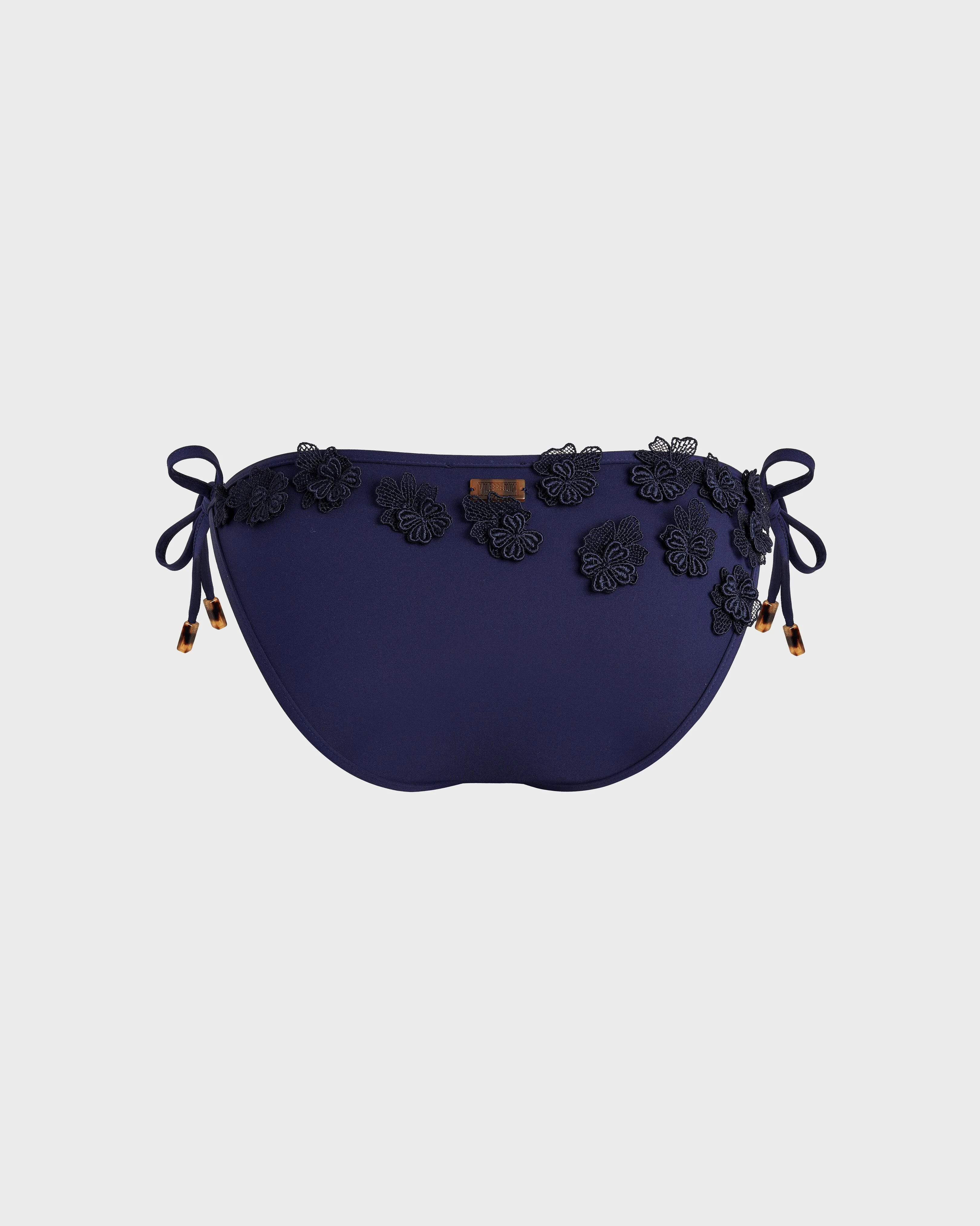 Vilebrequin - Besticktes Bikini-höschen Aus Guipure-spitze Florale - Bademode - Tropez - Blau - Größe XS/S – Bild 2